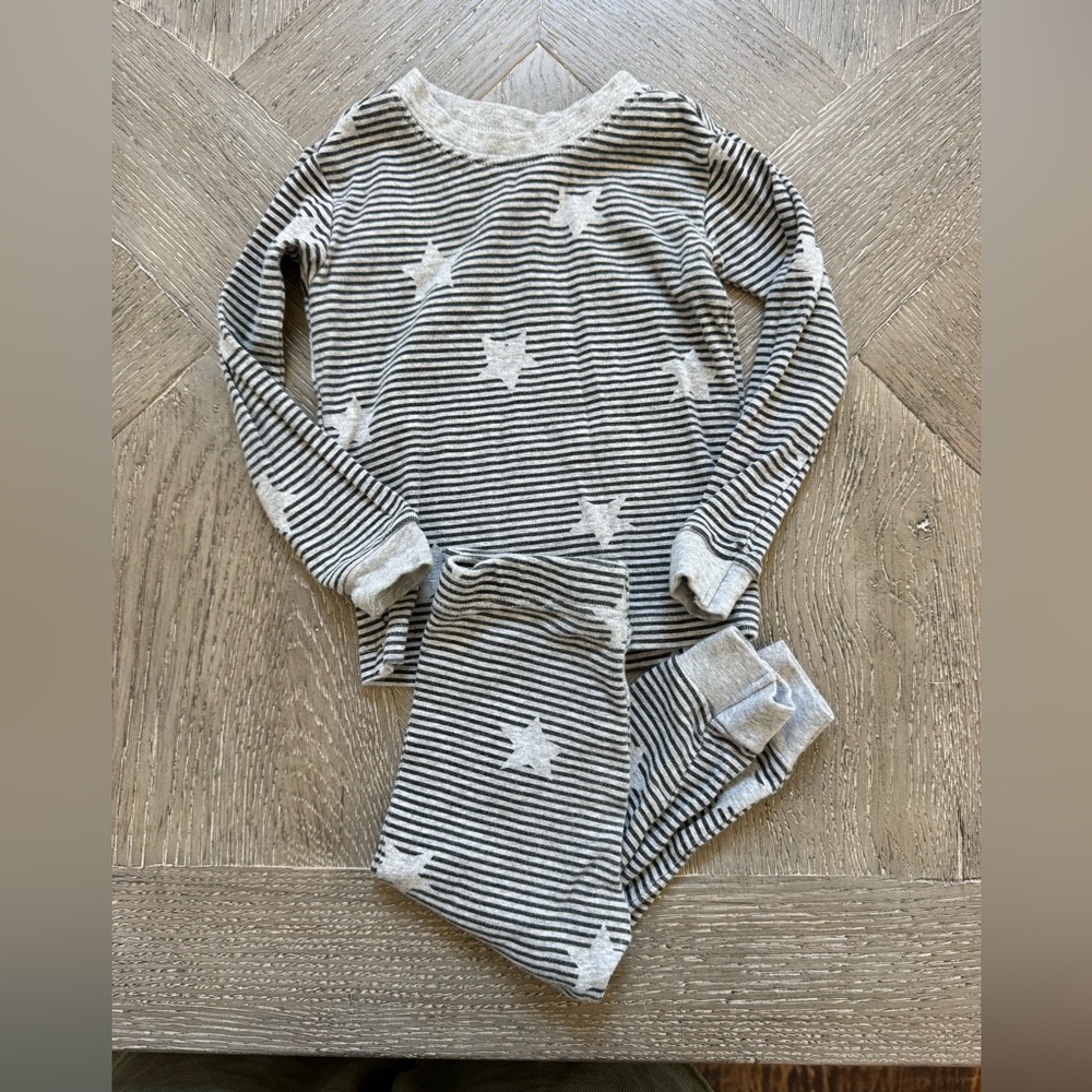 Petit Lem Organic Cotton Star Stripe Pajama Set
